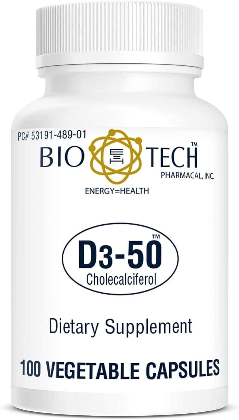 Bio-Tech Pharmacal Vitamin D3 (D3-50 50k IU, 100 Veg Count)