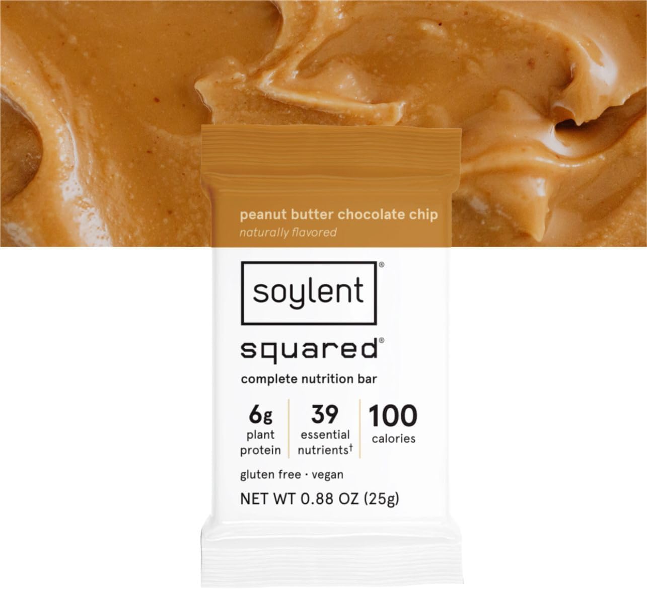 Soylent Snack Mini Protein Bars, Peanut Butter Chocolate Chip - 100 Calories, 6g Vegan Protein Bar - Gluten Free, 1g Sugar - 6 x 24 ct boxes, 144 bars total : Health & Household