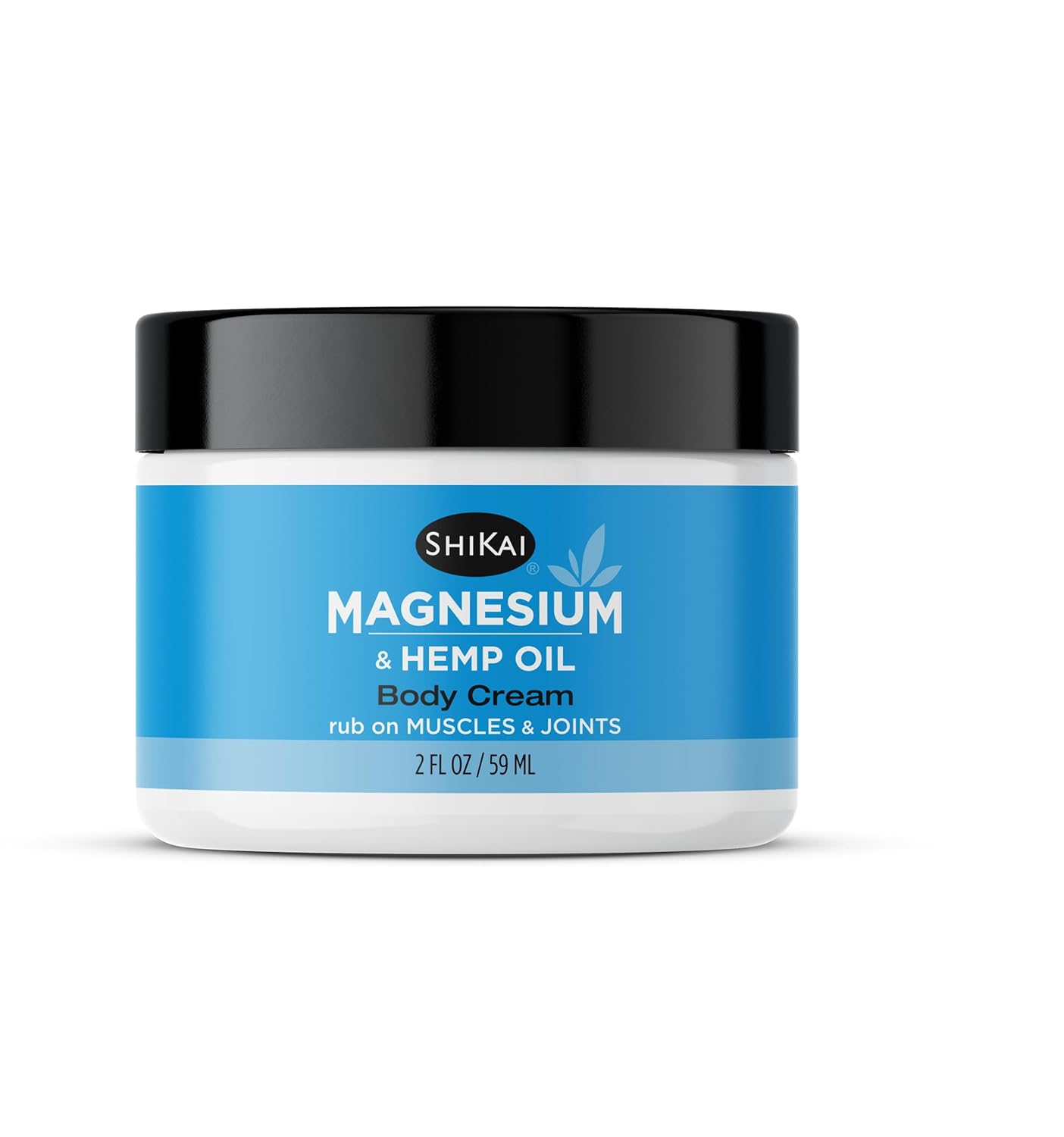 ShiKai Magnesium & Hemp Oil Body Cream (2 fl oz) | Stress Relief Lotion| Ease Muscles | Fragrance Fee