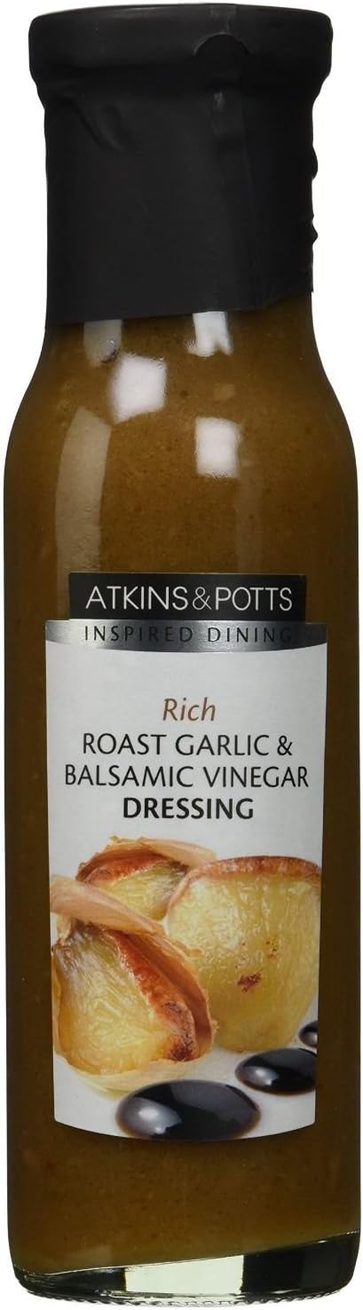 Atkins & Potts - Rich Roast Garlic & Balsamic Vinegar Dressing - 220G