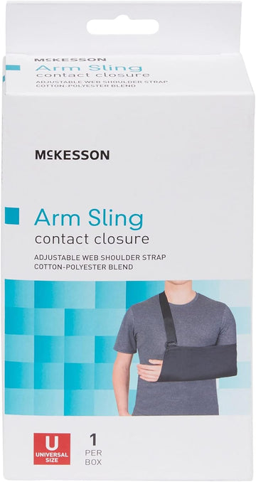 McKesson Arm Sling Shoulder Strap, Adjustable Strap, Cotton / Polyester, Small, Black, 7 1/2 in x 18 1/2 in, 1 Count