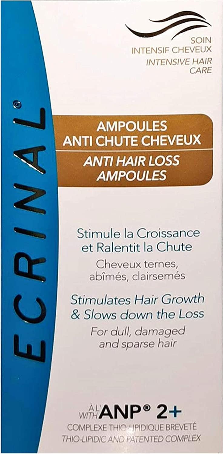 Ecrinal Anp2+ Hair Loss Treatment Ampoules - 8 Ampoules For Hair Growth And Regeneration, Revitalizes Dull, Damaged, Thinning Hair, For Dry, Color-Treated, And Oily Scalp, 3-Month Supply : Hair Regrowth Treatments : Beauty & Personal Care