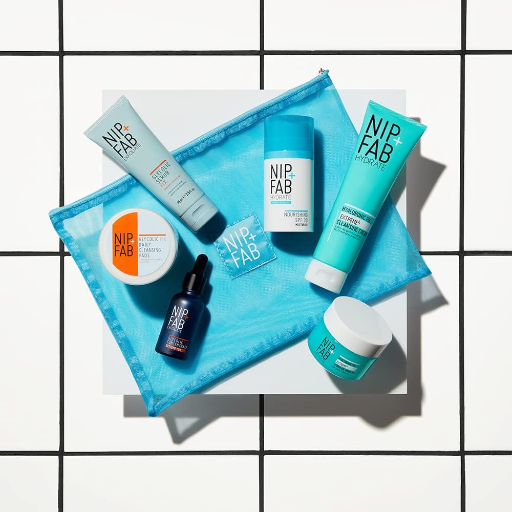 Nip + Fab Exfoliate & Hydrate Gift Set | Smooth Texture and Boost Glow with Glycolic acid | Glycolic Scrub, Concentrate, Pads | Hyaluronic Cream : Amazon.co.uk: Beauty
