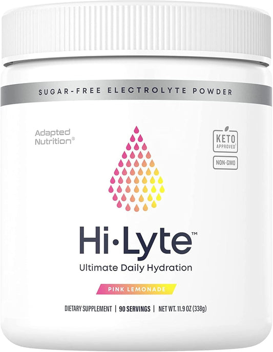 Hi-Lyte Electrolyte Powder, Daily Hydration Supplement Drink Mix, 90 Servings (Pink Lemonade) | Plus Hi-Lyte Pro Hydration Packets, 16 Individual Drink Packets (Lemon Lime)