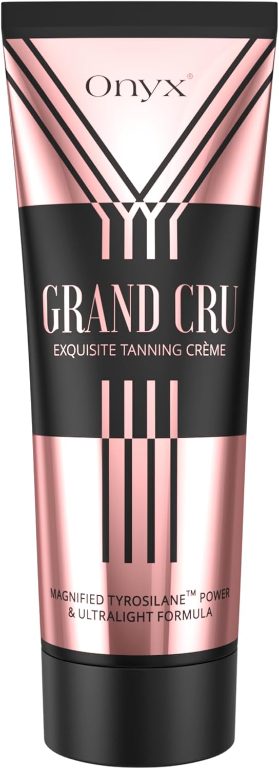 Onyx Grand Cru Sunbed Cream | Tanning Accelerator For Rapid Dark Results | Streak-Free Indoor & Outdoor Tan Enhancer | Deep, Smooth, Golden Skin Hydration