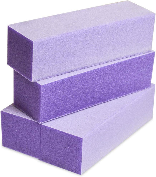 Karlash 10 Pcs Nail Buffer Sanding Block Polisher Buffing File 100/180 (Purple White)