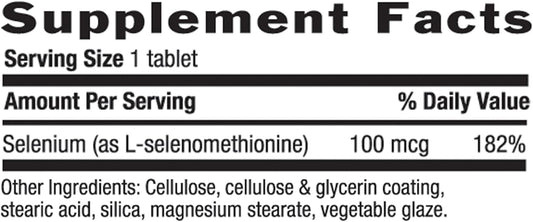 Country Life Selenium, Yeast Free, Supports Immune Health, 100Mcg, 180 Tablets, Certified Gluten Free, Certified Vegan, Certified Halal