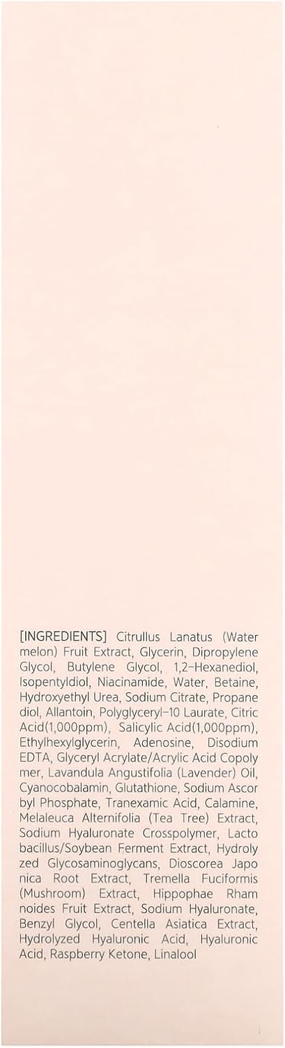 Nacific Pink Aha Bha Toner Watermelon Extract, Glow, Moisturizing, Hyaluronic Acid 150Ml, 5.07Fl.Oz