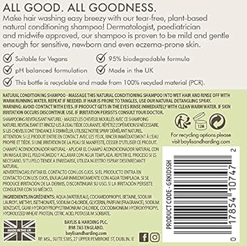 Baylis & Harding Goodness Kids Toiletries Bundle: 3 x 500 ml Shampoo & 3 x 500 ml Bubble Bath (6 bottles) - Vegan Friendly : Amazon.co.uk: Beauty