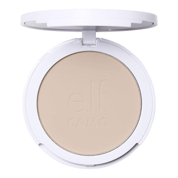 E.L.F. Camo Powder Foundation, Lightweight, Primer-Infused Buildable & Long-Lasting Medium-To-Full Coverage Foundation, Medium 310 C