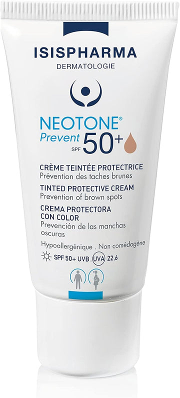 Isispharma Neotone Radiance Prevent Spf 50+ Tinted Spf Moisturizer For Face - Spf Moisturizer Face Uv And Blue Light Protection - Spf 50 Sunscreen For Sensitive Skin & Pregnant Women - Made In France