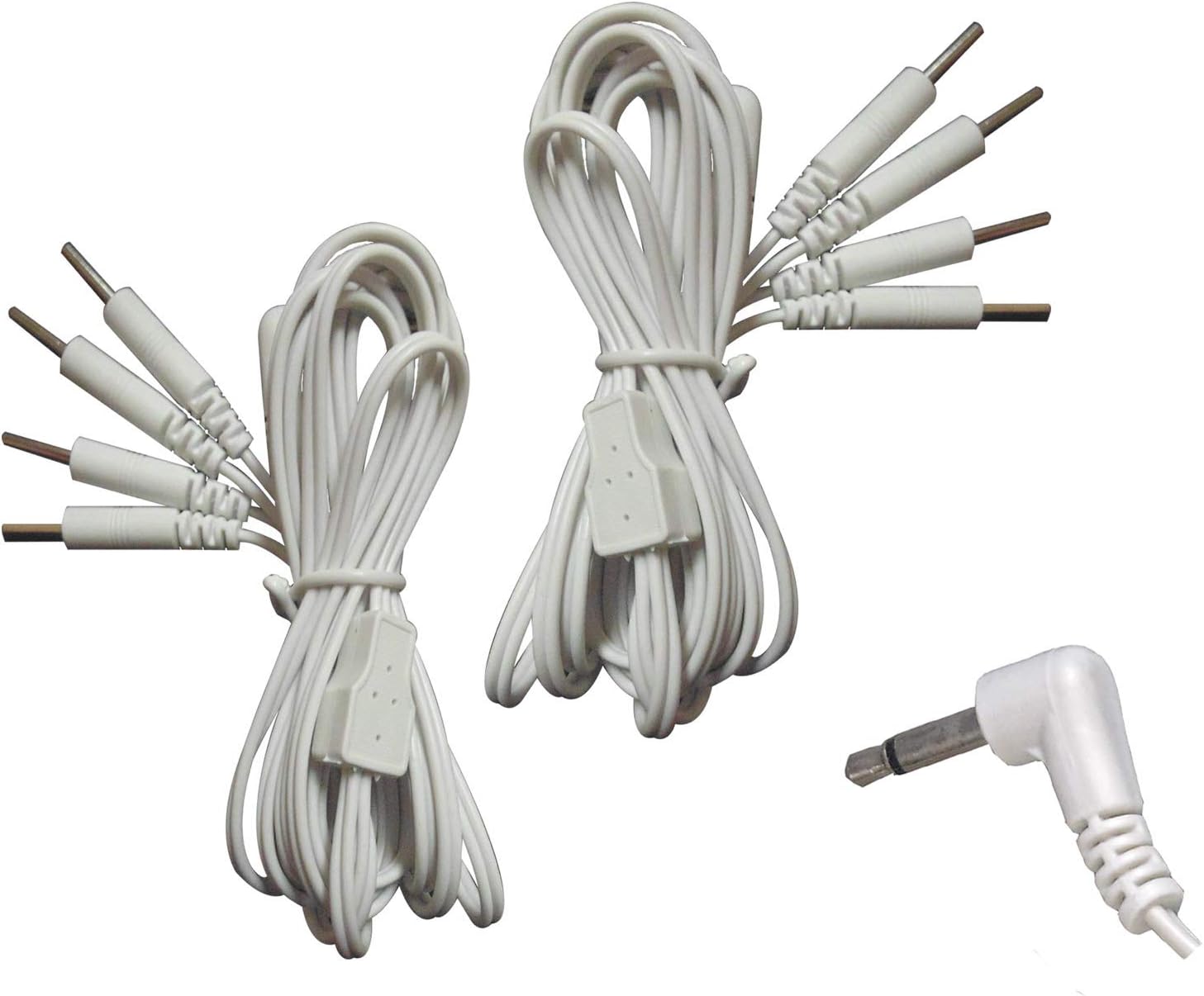Tens Lead Wires Male 3.5Mm Plug With 4 Pin Connectors One Pair By Healthcare World