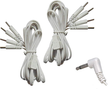 Tens Lead Wires Male 3.5Mm Plug With 4 Pin Connectors One Pair By Healthcare World