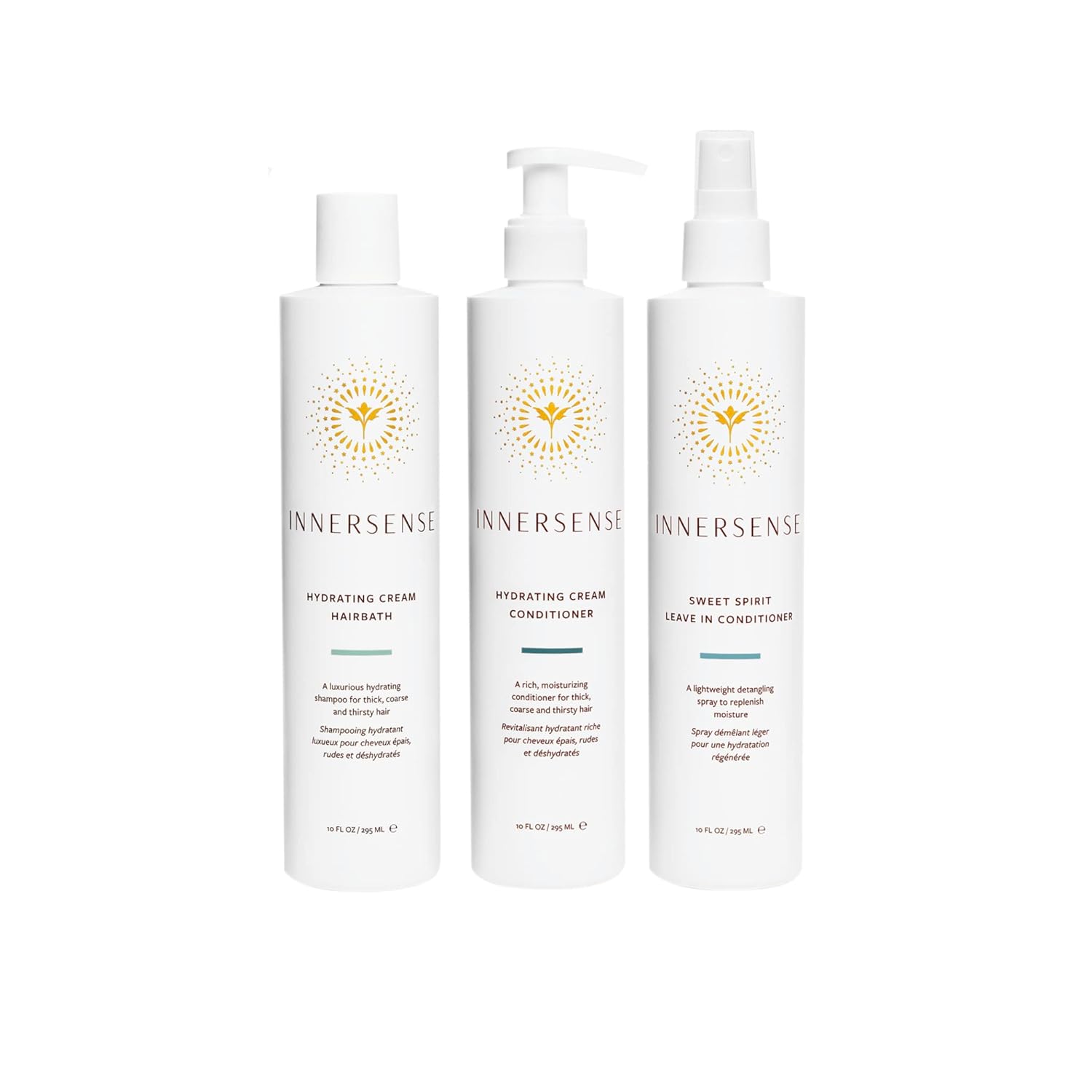 Innersense Organic Beauty - Natural Hydrate Trio Set | Non-Toxic, Cruelty-Free, Clean Haircare (Perfect For Dry, Coarse + Thirsty Hair)