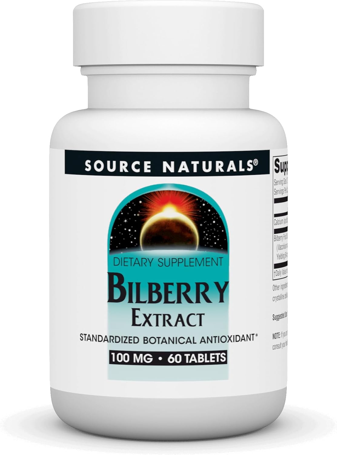 Source Naturals Bilberry Extract 100 Mg Standardized Botanical Antioxidant* - 100 Mg, 60 Tablets