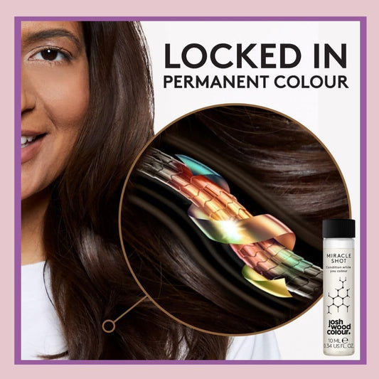Josh Wood Colour Miracle Kit - Permanent Colour 6.0 And Miracle Shot,62% Less Breakage, 2.7 Times Stronger Hair, 38% Less Colour Fade, Covers 100% Of Grey, Ammonia Free