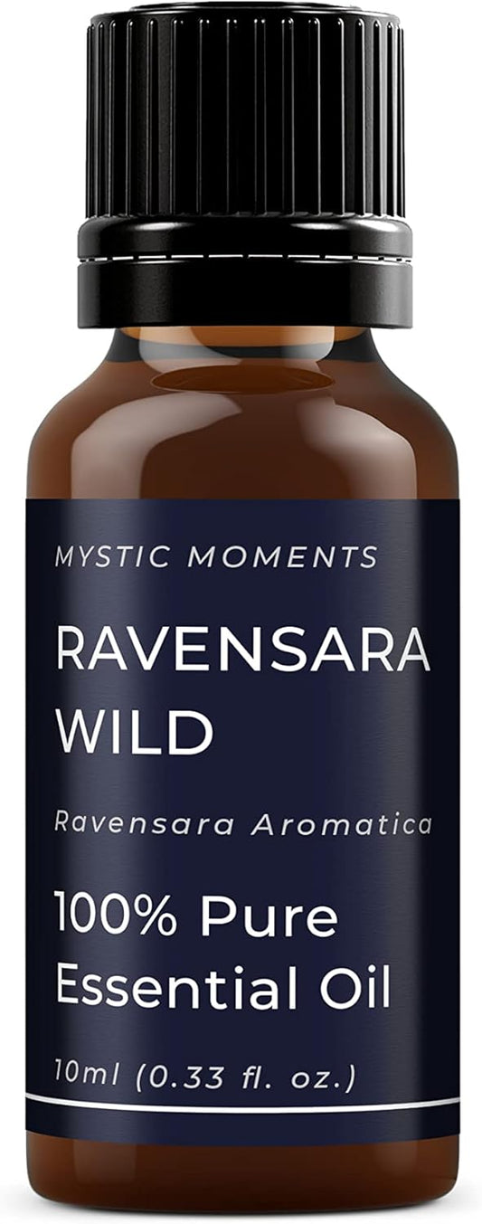 Mystic Moments | Ravensara Wild Essential Oil 10ml - Pure & Natural oil for Diffusers, Aromatherapy & Massage Blends Vegan GMO Free