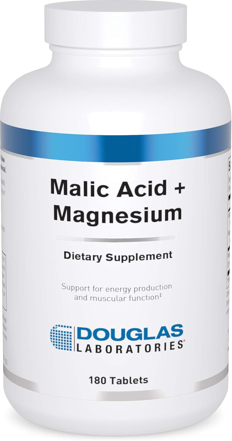 Douglas Laboratories Malic Acid + Magnesium | Supports The Healthy Structure And Function Of The Immune And Skeletal Systems | 180 Tablets