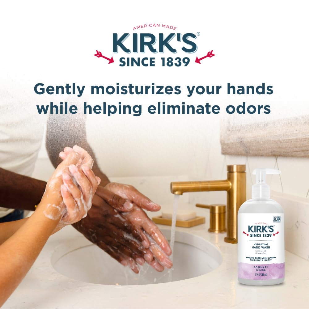 Kirk'S Odor Neutralizing Hydrating Hand Soap, Rosemary Sage 12 Ounce : Beauty & Personal Care