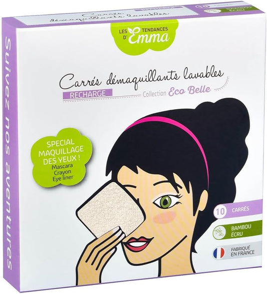 Les Tendances D'Emma Collection Eco Belle Washable Pads To Remove Make-Up 10 Ecru Pads
