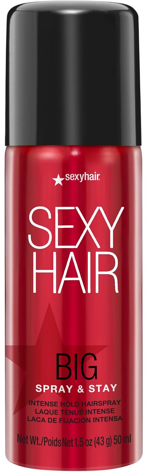 Sexyhair Big Spray & Stay Intense Hold Hairspray | Extreme Hold And Shine | Up To 72 Hour Humidity Resistance | All Hair Types