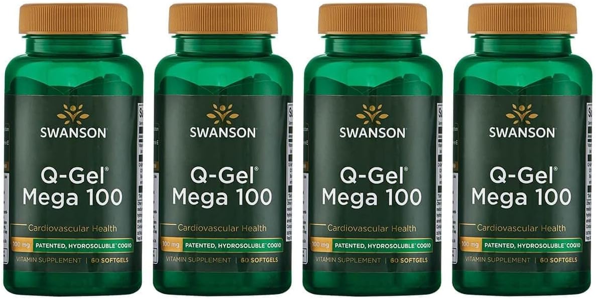 Swanson Q-Gel Mega 100 100 Milligrams 60 Sgels (4 Pack)