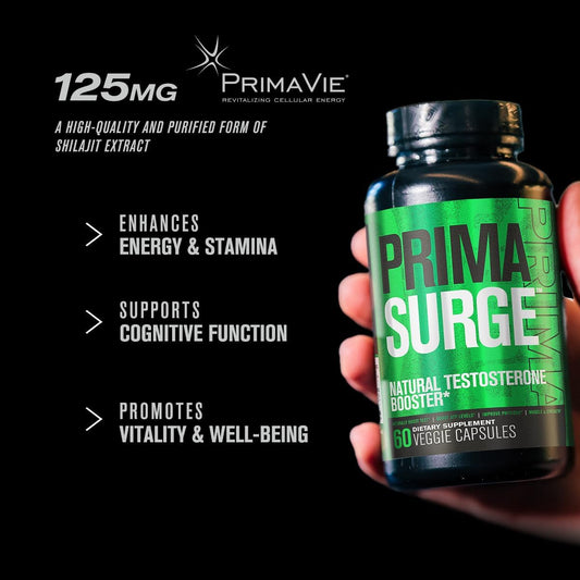 Jacked Factory Vitality Supplement Stack | Primasurge Testosterone Booster & Indonesian Tongkat Ali Extract To Support Vitality, Boost Natural Energy Levels, & Enhance Recovery