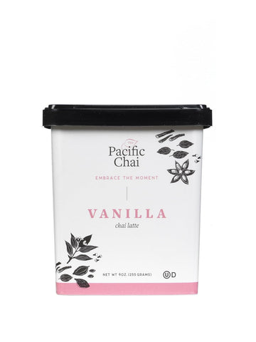 Pacific Chai Vanilla Chai Latte, Instant Powered Dry Chai Tea Latte Beverage Mix, Gluten Free, Kosher, 9 Ounce (Pack Of 1)