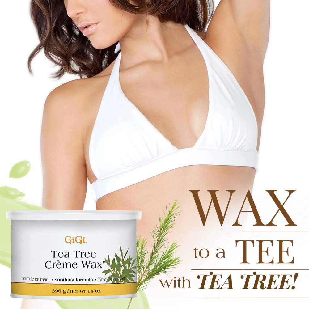 GiGi Tea Tree Creme Hair Removal Soft Wax with Soothing Formula, 14 oz : Dark Circle Eye Treatments : Beauty & Personal Care