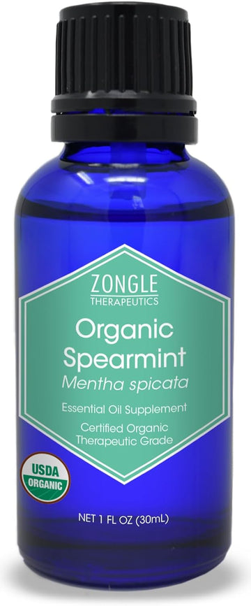 Organic Spearmint Oil By Zongle – 100% Pure Natural, Therapeutic & Food Grade For Facial Hair Pcos, Face, Facial Hair Removal, Facial Hair, Candy, Edible – 1 Oz