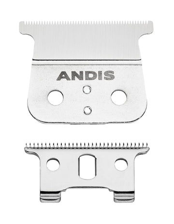 Andis T-Blade Replacement For T-Outliner, Gto, Go, And Sls Trimmers - Close Cutting, Zero Gapped, Silver