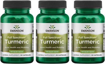 Swanson Turmeric 720 Milligrams 30 Capsules (3 Pack)