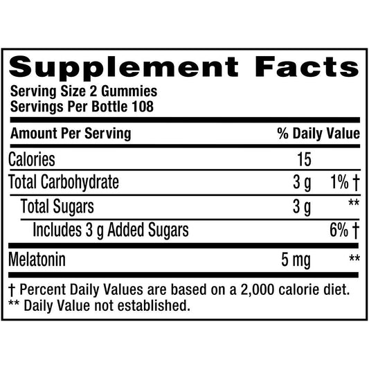 Vita Fusion Melatonin 5 Mg Gummies Dietary Supplement (Netcount 216 Gummies),, 216Count ()