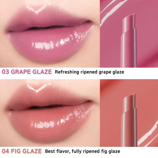 Bbia Over Glaze Stick - Lip Plumping Gloss Melting Balm Lipstick, Intensive Volume Up, High Shine & Glossy, Ultra Watery Moisturizing & Volumizing, Glowy Texture, Korean Lip Makeup (06 Choco Glaze)