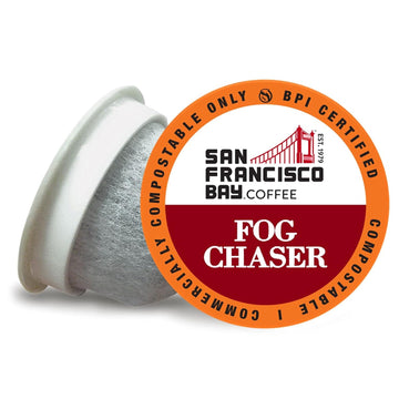 San Francisco Bay Compostable Coffee Pods - Fog Chaser (80 Ct) K Cup Compatible including Keurig 2.0, Medium Dark Roast