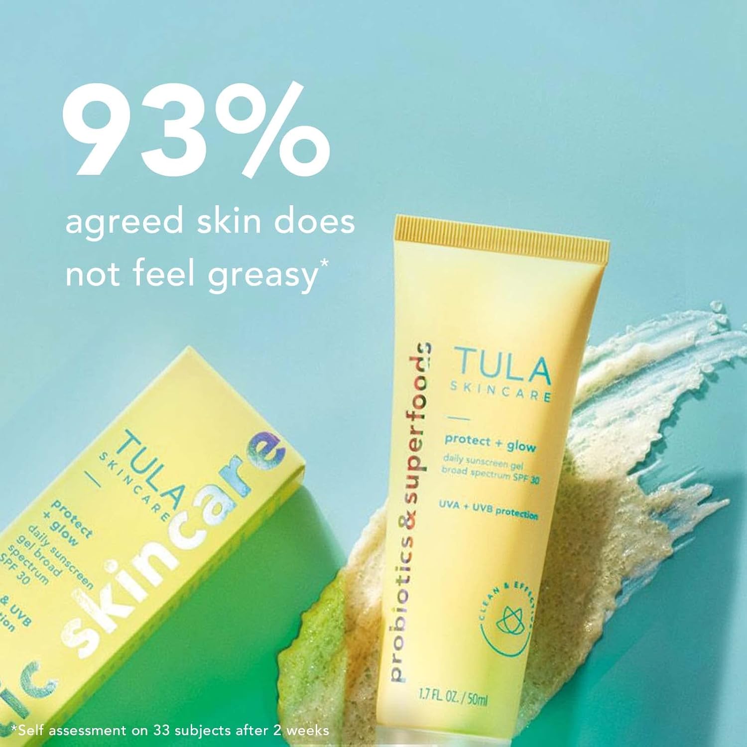 TULA Daily SPF 30 Sunscreen Gel - Broad Spectrum, Non-Greasy, Reef-Safe with Blue Light & Pollution Protection : Beauty & Personal Care