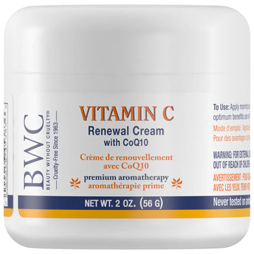 Beauty Without Cruelty Vitamin C Renewal Cream With Coq10 – Premium Aromatherapy Face Cream, Vegan-Friendly & Cruelty-Free, 2 Oz