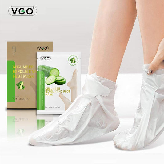 Vgo Natural Exfoliating Foot Mask - 3 Packs Foot Treatment For Smooth And Moisturized Feet, Exfoliating Peel