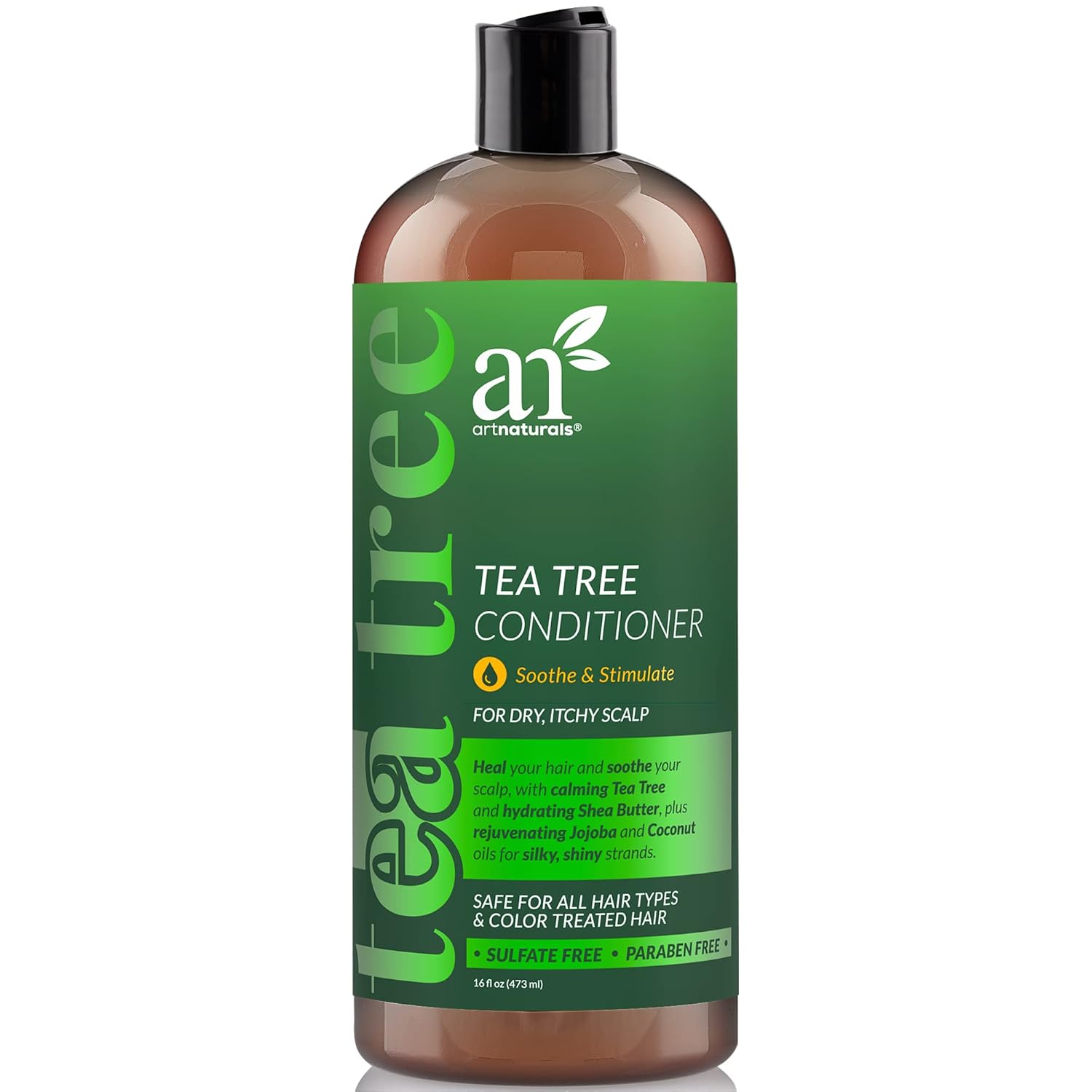 Artnaturals Tea Tree Conditioner 16 Fl Oz - Sulfate Free – Made W/ 100% Pure Natural Therapeutic Grade Tea Tree Essential Oil - For Dandruff, Sensitive, Itchy, Dry Scalp - For Men & Women