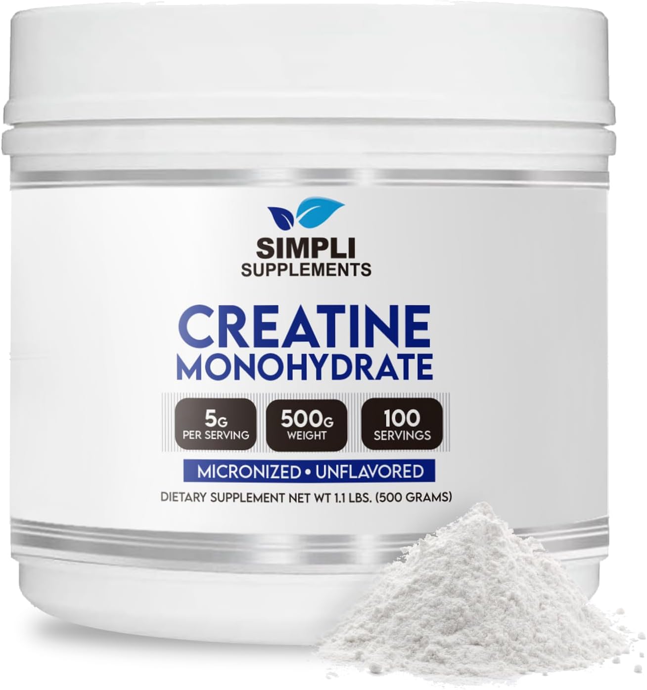 Premium Creatine Monohydrate Powder 500G | Best Creatine For Men And Women | Unflavored Creatine Nutritional Supplement For Muscle Building & Recovery | Non-Gmo & Vegan-Friendly | Scooper Inside