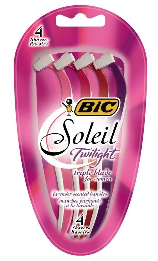 BIC Soleil Smooth Scented Women's Disposable Razor, Triple Blade, Moisture Strip for a Smooth Shave, 4 Count - Pack of 2 : Beauty & Personal Care