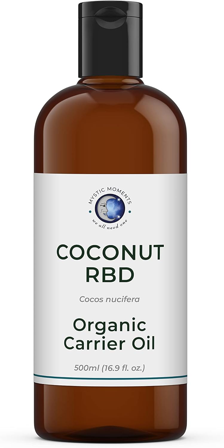 Mystic Moments | Organic Coconut Rbd Carrier Oil 500Ml - Pure & Natural Oil Perfect For Hair, Face, Nails, Aromatherapy, Massage And Oil Dilution Vegan Gmo Free