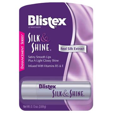 Blistex Silk & Shine Lip Balm, 0.13 Ounce Tube, Pack Of 6 – Vitamin B5 & E, Bulk Lip Balm, Super Smooth Lip Moisturizer, Sheer Gloss For Finished Appearance