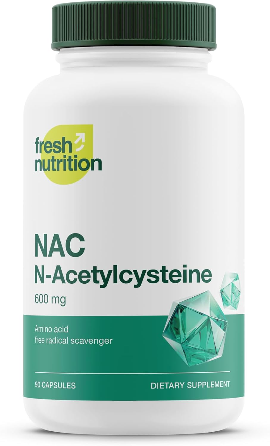 Nac Supplement - N Acetyl Cysteine - High Dosage 600Mg - Amino Acids - Vegan Friendly - Pure Nac Powder - 90 Capsules