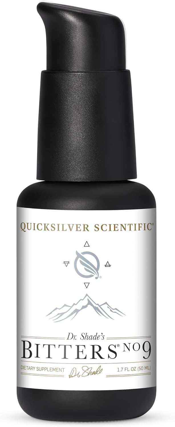 Quicksilver Scientific Dr. Shade'S Bitters No. 9 - Bitters For Digestion - Fast Acting Liposomal Digestive Bitters With Milk Thistle, Burdock Root & Juniper Essential Oil - Digestive Support (50Ml)