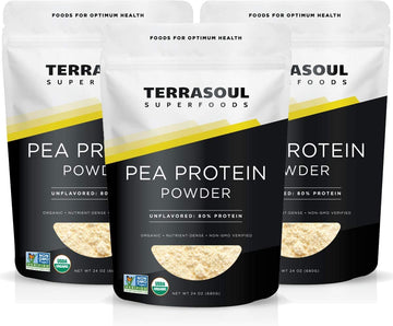 Terrasoul Superfoods Organic Pea Protein, 4.5 Lbs (3 Pack)