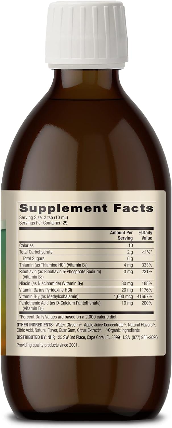 Dr. Mercola Vitamin B Complex Liq Dietary Supplement, 29 Servings (9.80 . ), Energy & Mood Support, Non GMO, Gluten Free, Soy Free