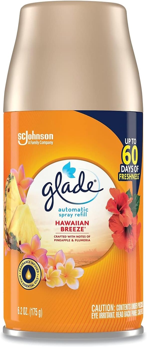 Glade Automatic Air Freshener, Hawaiian Breeze, 6.2 oz, 6/Carton (337689)