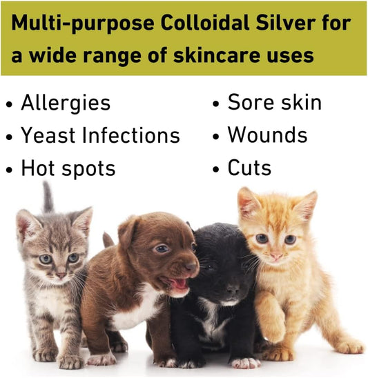 Nature'S Greatest Secret Antibacterial Premium Quality Smallest Particle Size Crystal Clear Colloidal Silver Petcare 10Ppm Spray 100Ml