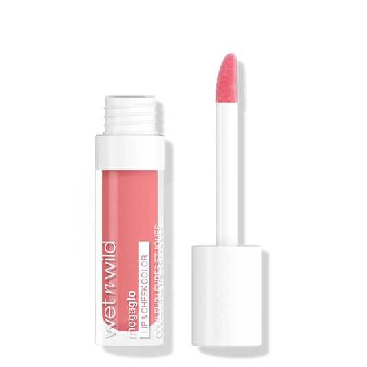 Wet N Wild Mega Glo Lip & Cheek Color, Creamy Rosy Stain, Buildable Multi-Use Soft Matte Finish, Vegan & Cruelty-Free - Rosy Romance